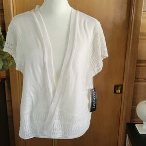 Elementz White Crochet Cardigan